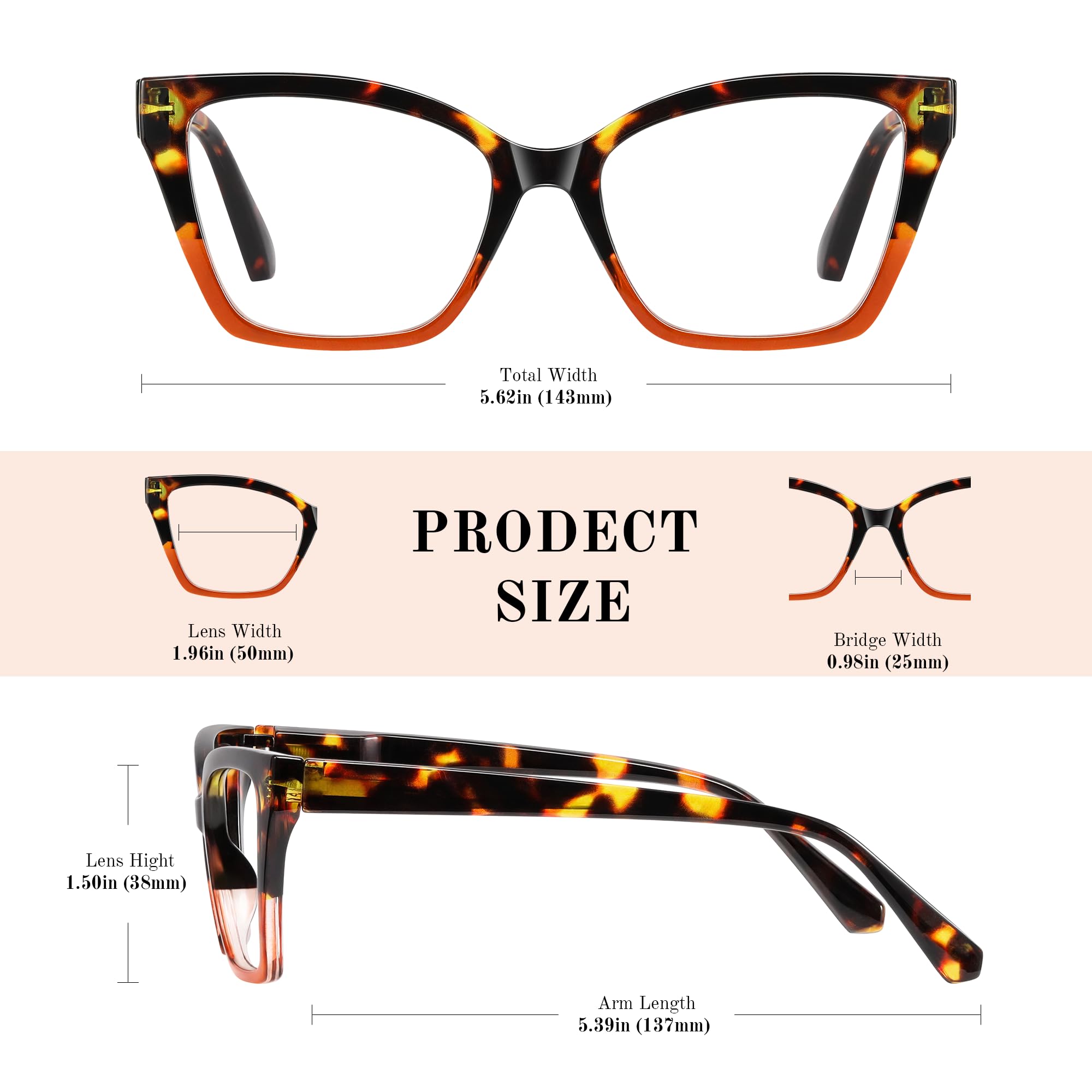 resjok women's fashion glasses provide a trendy look with balanced frame weight