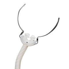 ResMed AirFit P10 frame with nasal pillows for lightweight comfort during sleep.