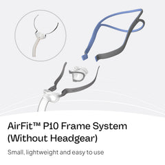 ResMed AirFit P10 nasal pillows cushion improves seal and comfort.