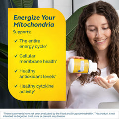 ATP 360 label close-up highlights core mitochondrial ingredients for performance