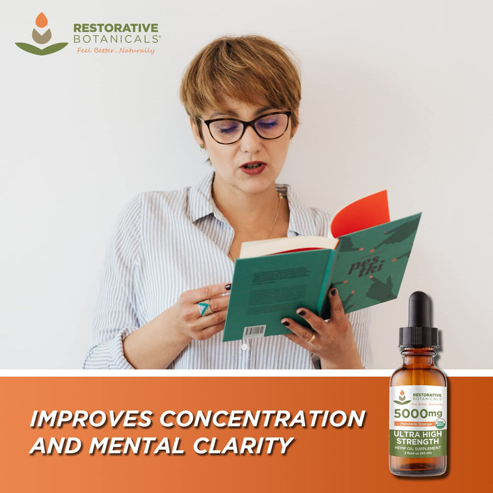 Restorative Botanicals FDA-registered facility badge ensures quality control.