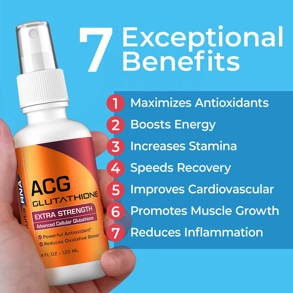 Results RNA ACG Glutathione spray dispense shown for fast intra-oral absorption.