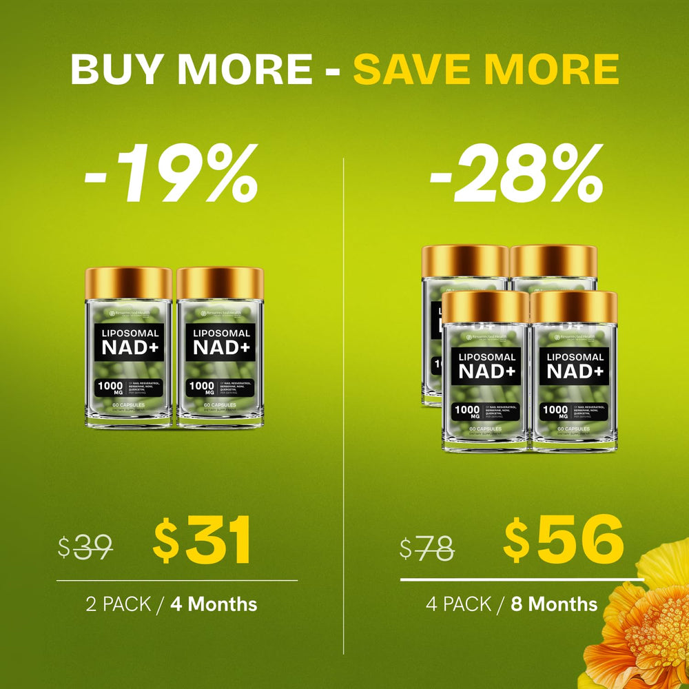 Resurrected Health USA-made and third-party tested NAD supplement bottle seal.