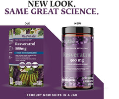 ResVitale Resveratrol 500 mg vegetarian capsules for daily wellness