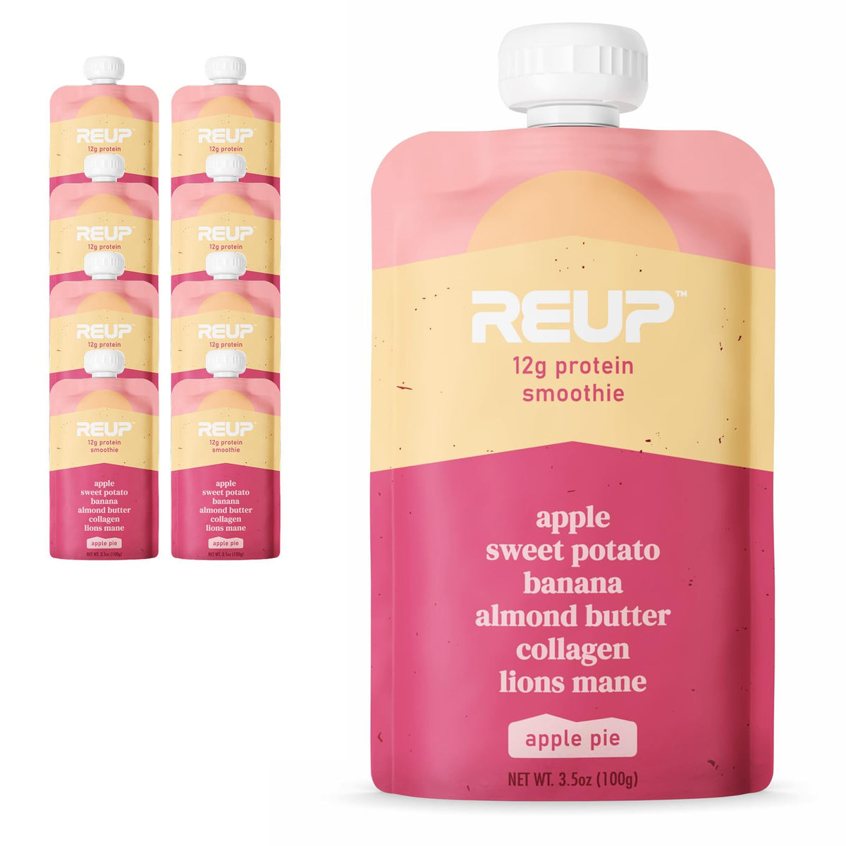 Reup Collagen Protein Smoothie front view for on the go protein boost