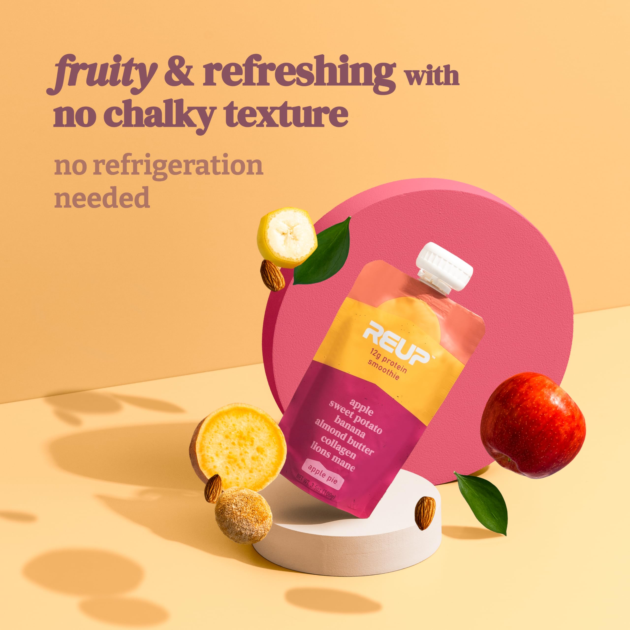 Reup ready-to-drink pouch in athletic setting ideal post-workout snack