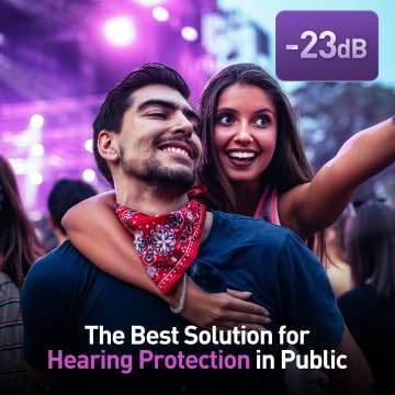 Reure ear plugs feature a 23 dB acoustic filter for balanced listening