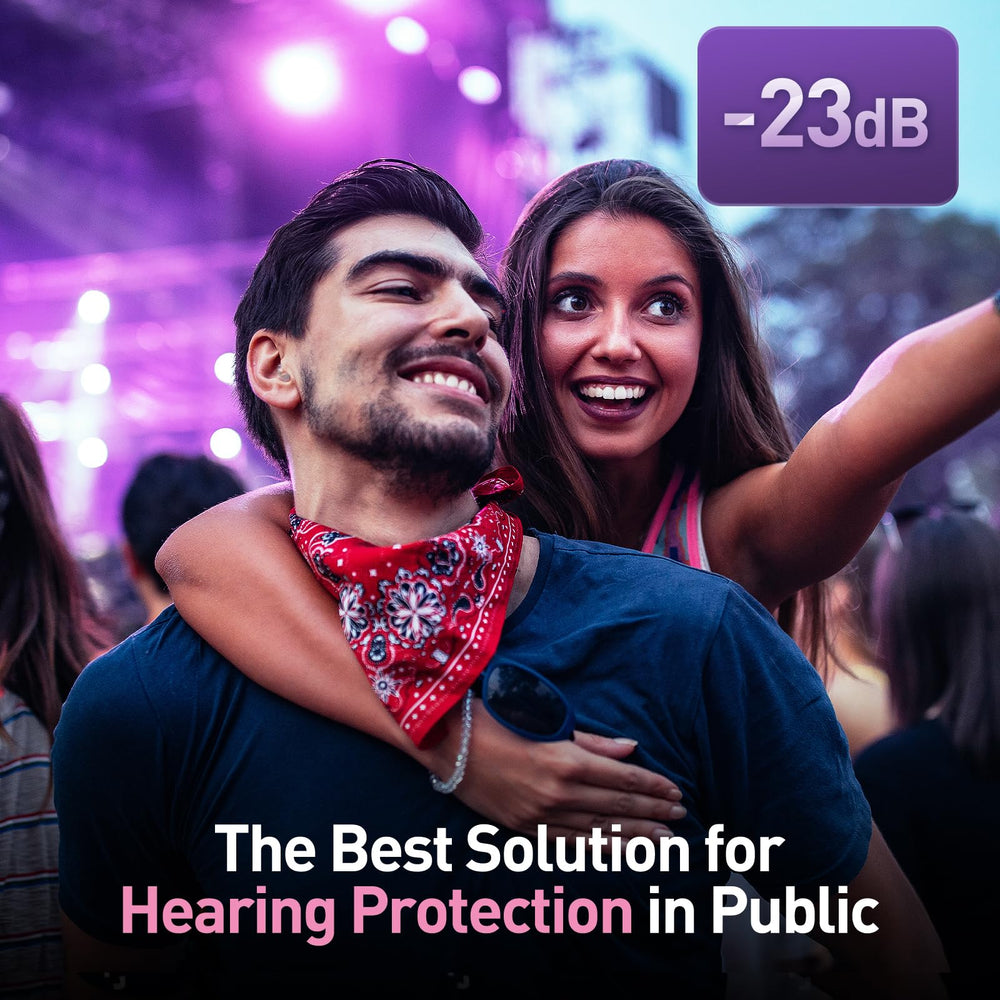 Reure ear plugs on a motorcycle ride for protective attenuation.