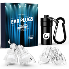 Reure high fidelity ear plugs two pairs ready for concerts and travel