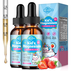 ReviNutra Kids magnesium drops bottle promotes calm bedtime support