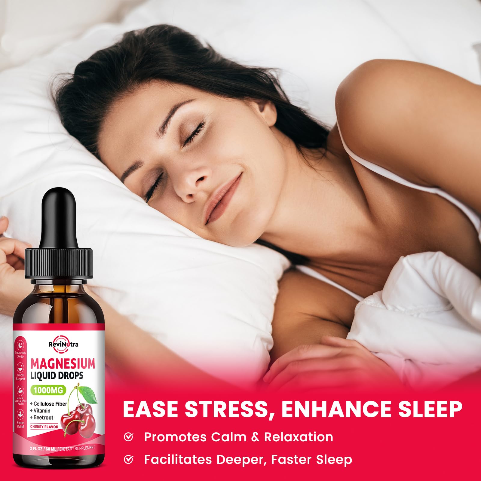 ReviNutra magnesium drops with fiber support for digestion-friendly routine.