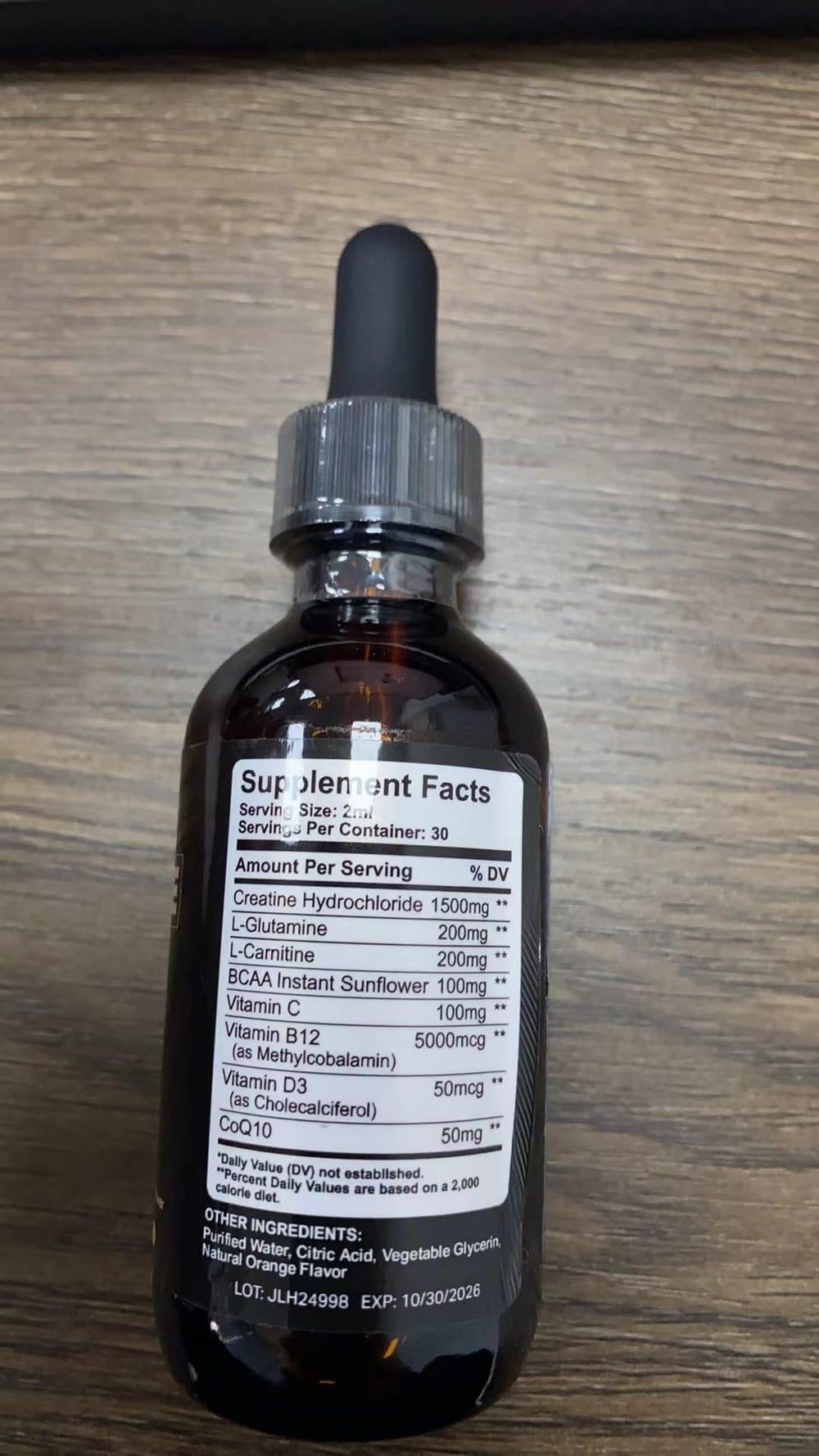 ReviNutra Creatine HCL liquid drops equivalent to 5000 mg monohydrate