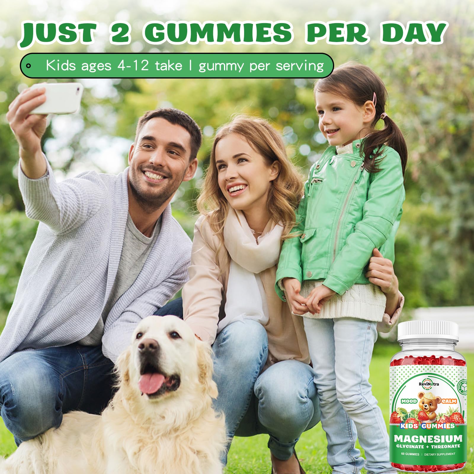 ReviNutra Magnesium Complex Gummies family collection presents versatile use.