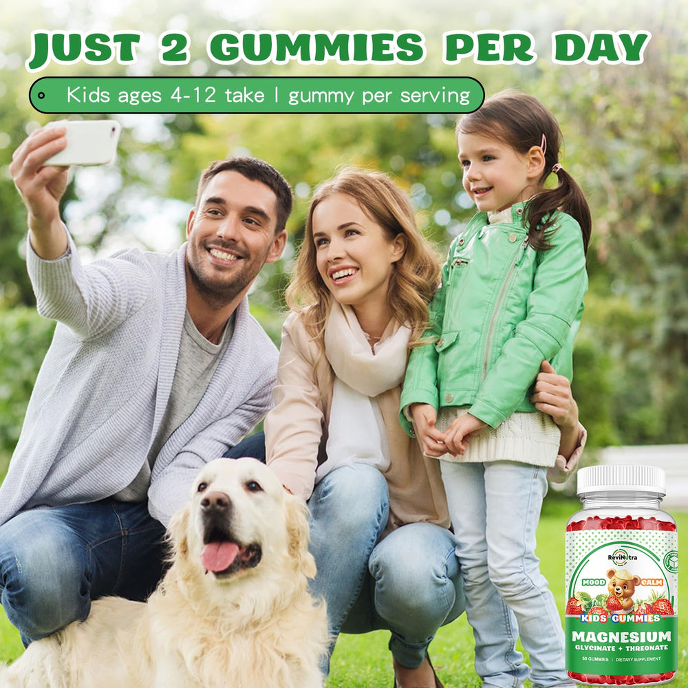 ReviNutra Magnesium Complex Gummies nutrition label highlights D3 and B6 benefits.
