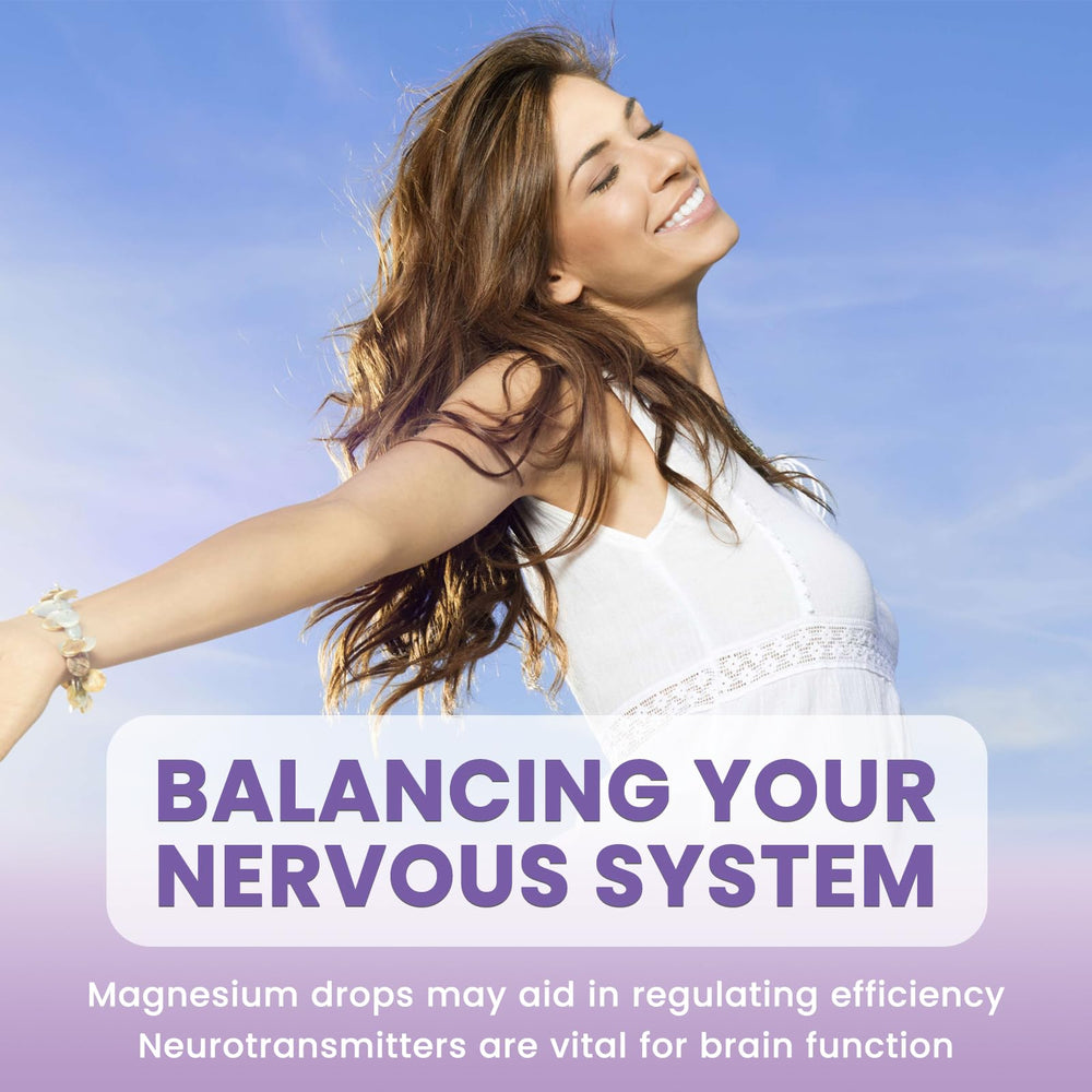 Ingredients icons illustrate omega-3, L-Theanine, and Ashwagandha synergy.