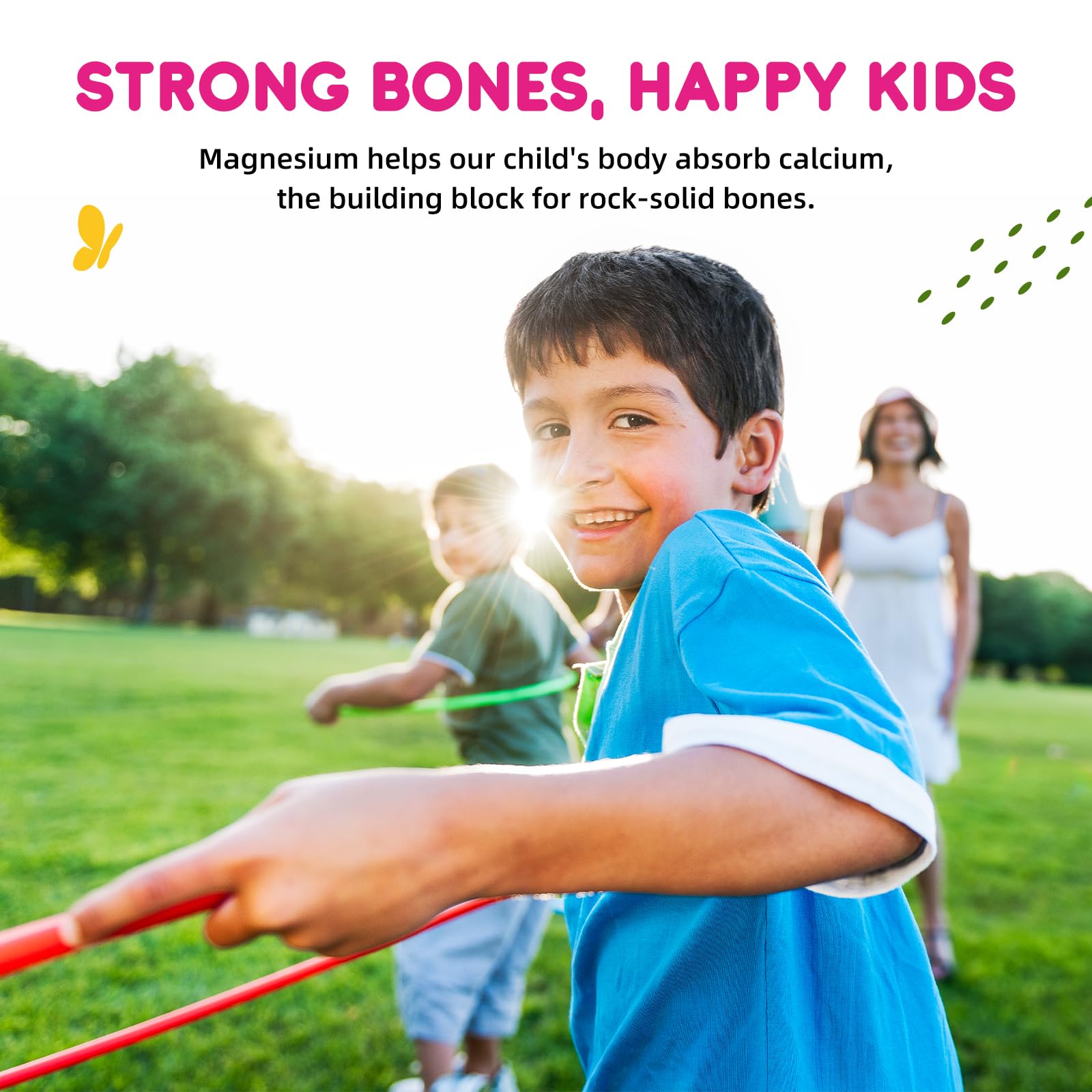 ReviNutra chewable magnesium for ages 4+ in daily routine.