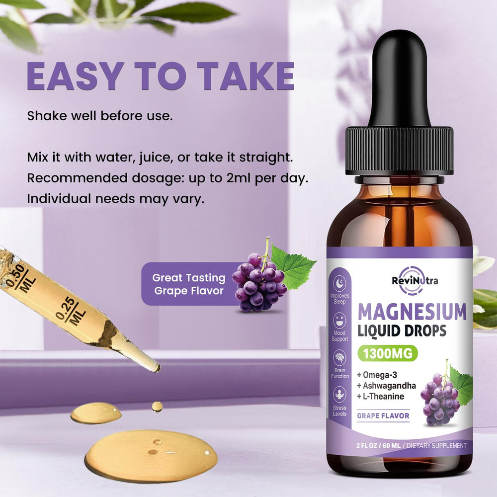 Ashwagandha and potassium in ReviNutra Drops support muscle function.