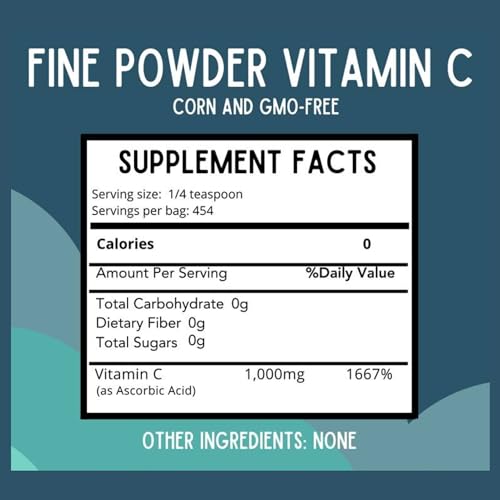 Revitalize Wellness fine Vitamin C powder close-up showing pure, unflavored consistency.