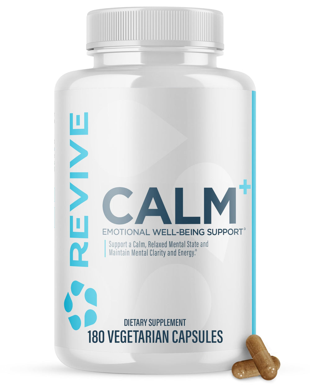 Revive MD Calm bottle showing mood support for daily wellness.