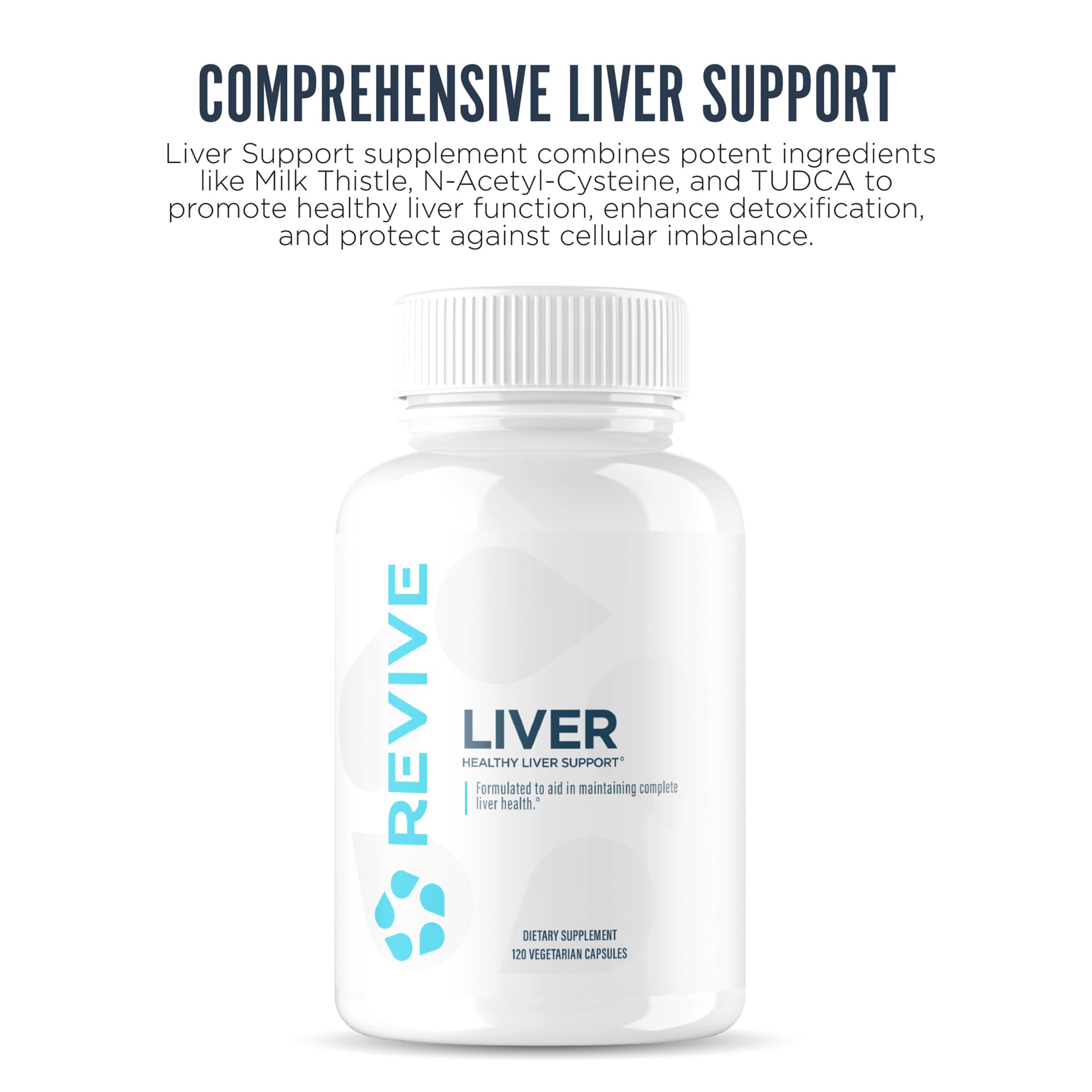 Revive MD capsules pack shows 30 servings for convenient daily dosing.