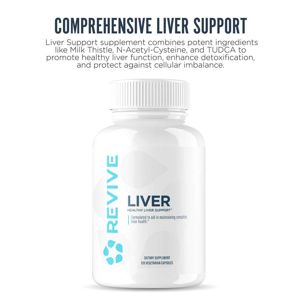 Revive MD capsules pack shows 30 servings for convenient daily dosing.