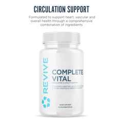 Revive MD Complete Vital bottle cap highlighting convenient dosing