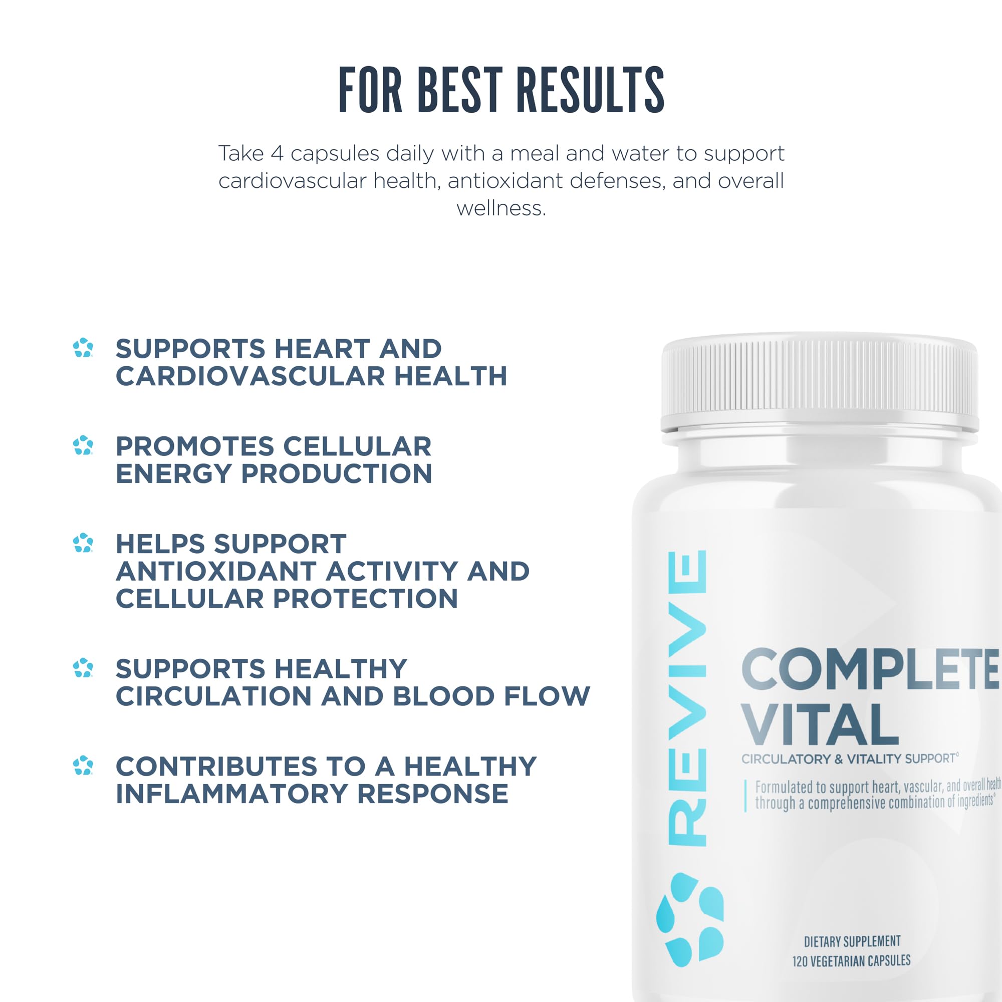 Label of Revive MD Complete Vital showing natural formulation