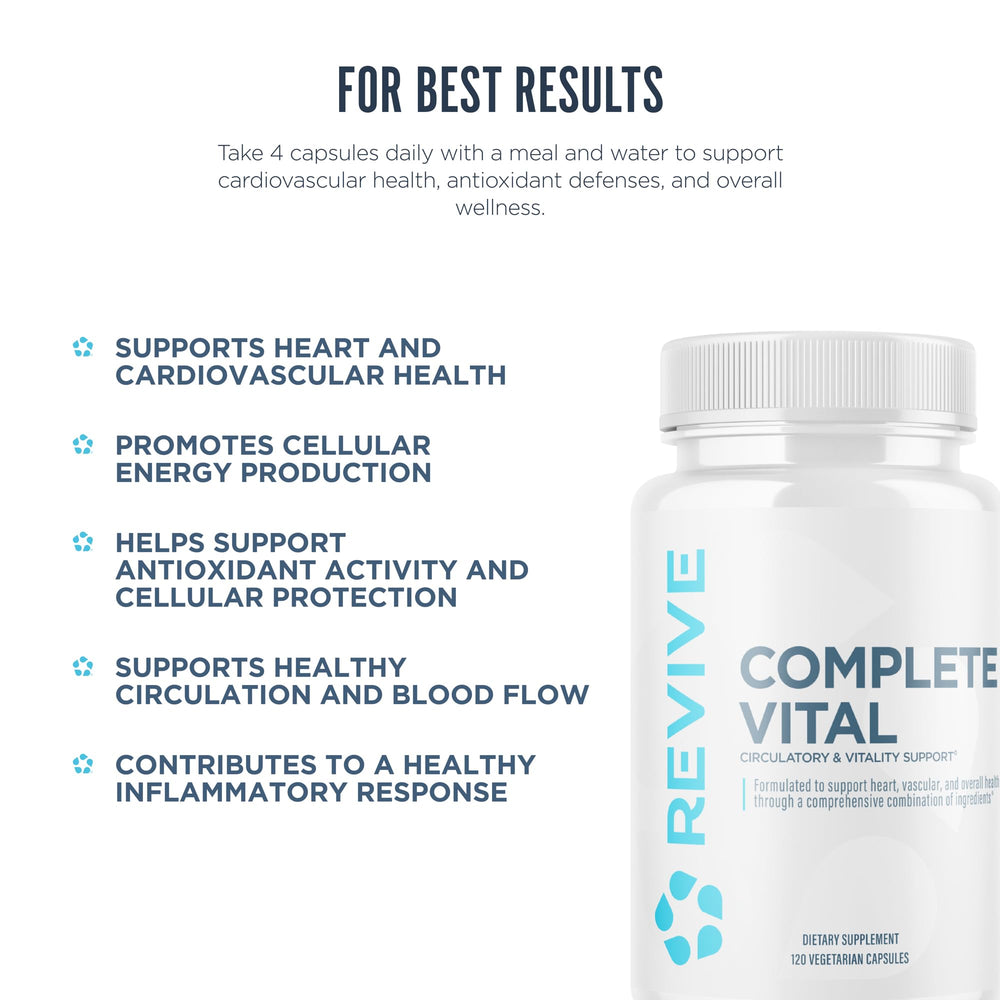 Label of Revive MD Complete Vital showing natural formulation