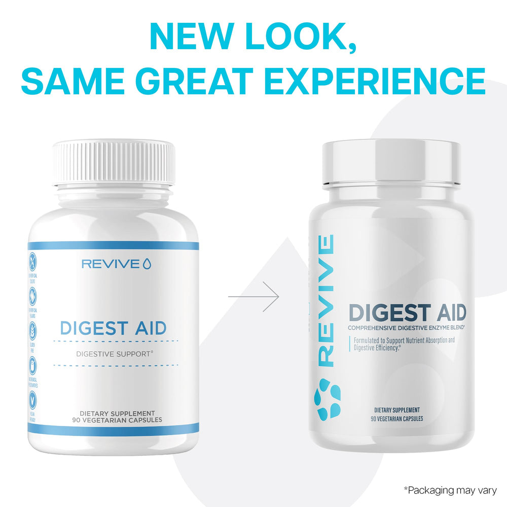 Digest Aid packaging close-up showing label and vegetarian capsules.