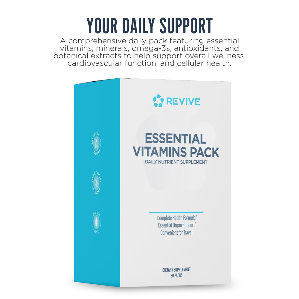 Revive MD VitaPack daily serving illustration for convenient on-the-go nutrition.