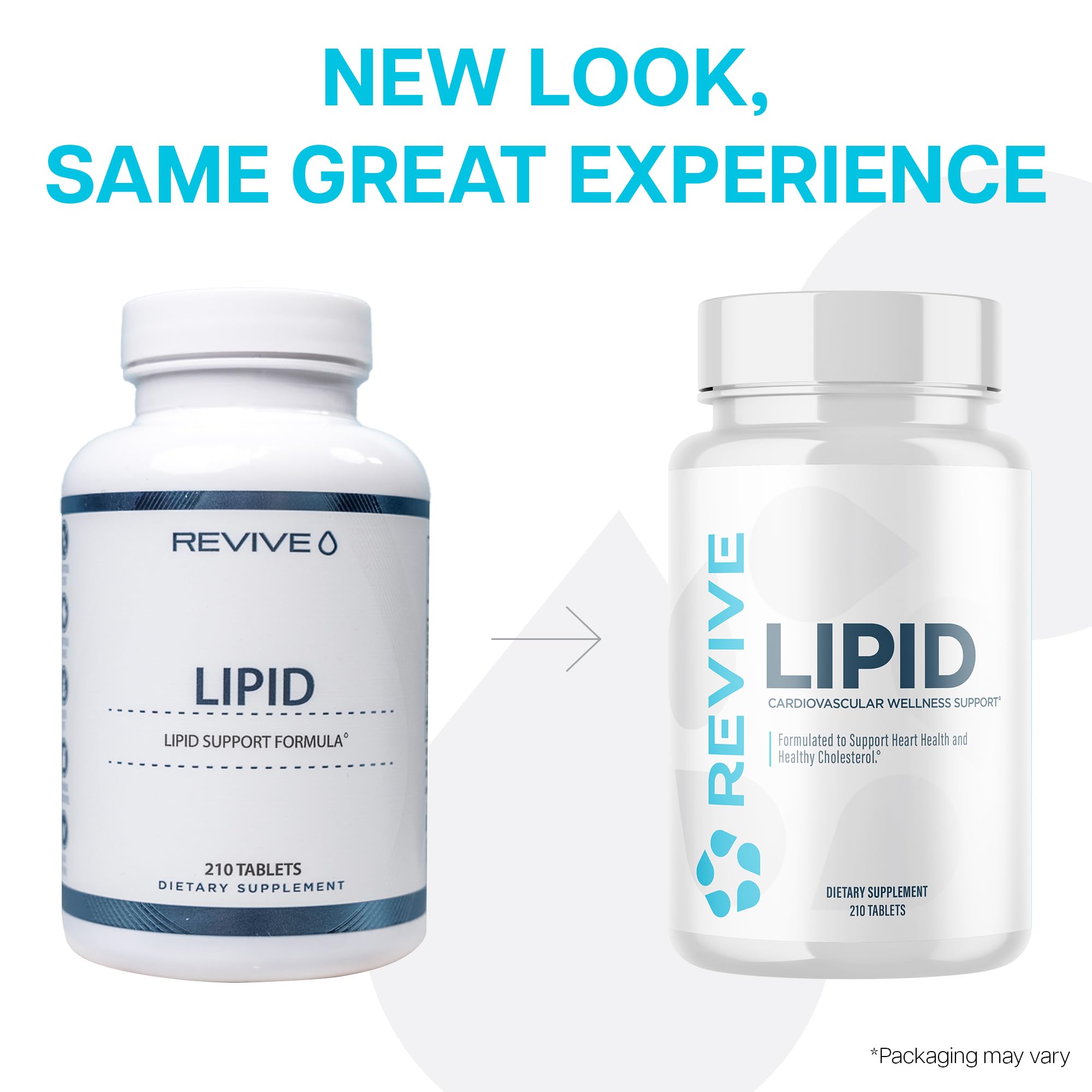 Nutrition panel visible on Revive MD Lipid Support packaging.