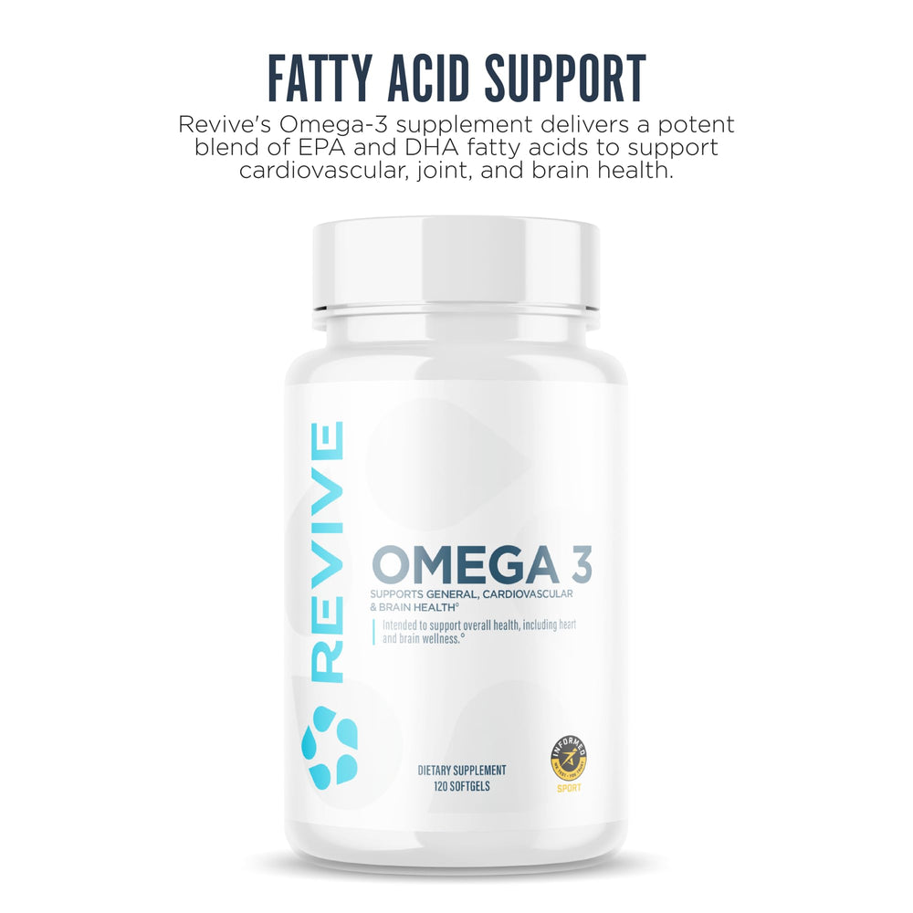 Revive MD Omega-3 pour image suggesting convenient daily usage
