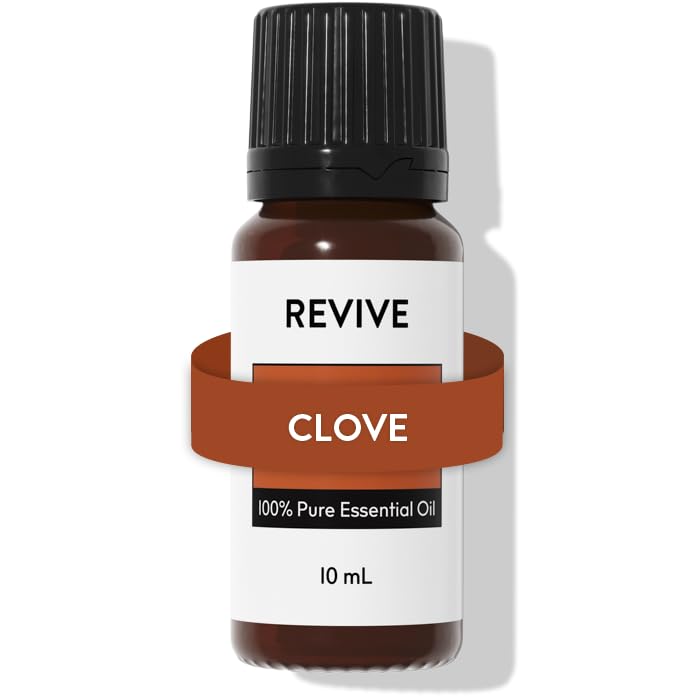 REVIVEEO Aceite Esencial de Clavo, botella, aroma cálido para aromaterapia relajante