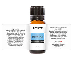REVIVEEO Breathe Air bottle with massage setup, suggesting versatile topical use.
