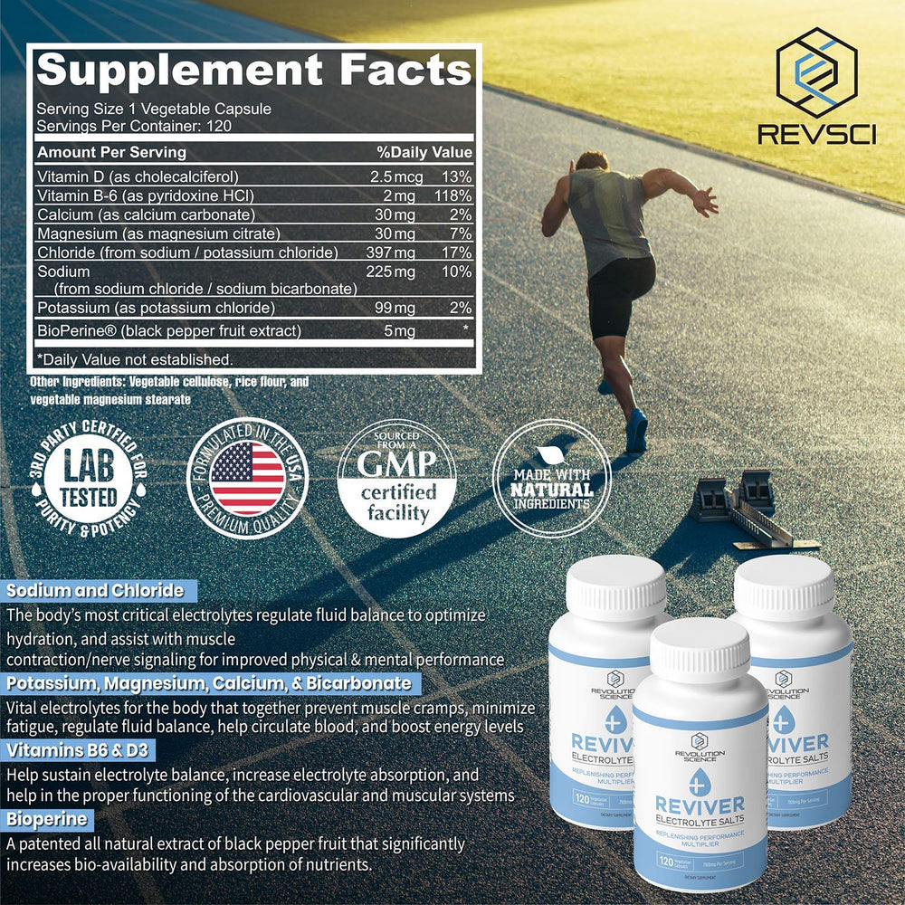 REVIVER USA-made lab-tested label indicating quality assurance