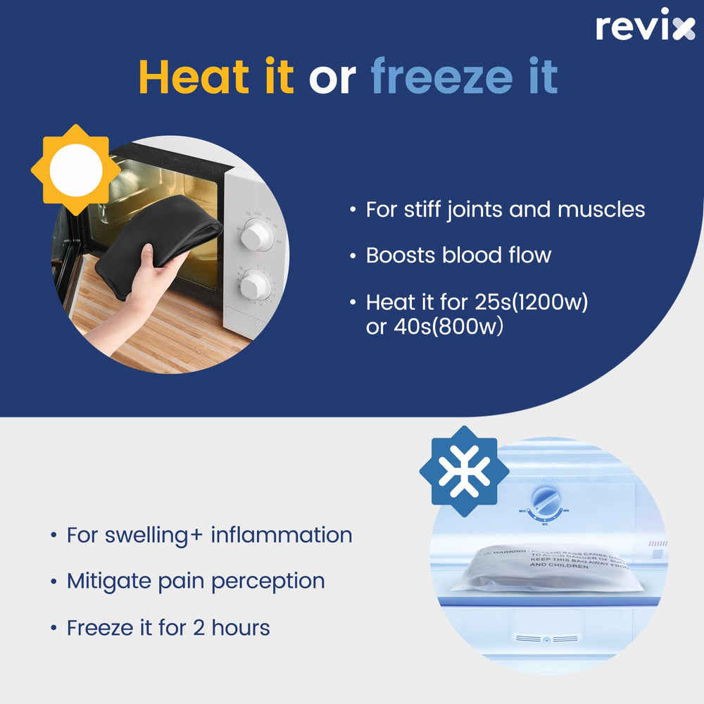 REVIX soft neck brace integrated gel pack provides consistent temperature treatment.