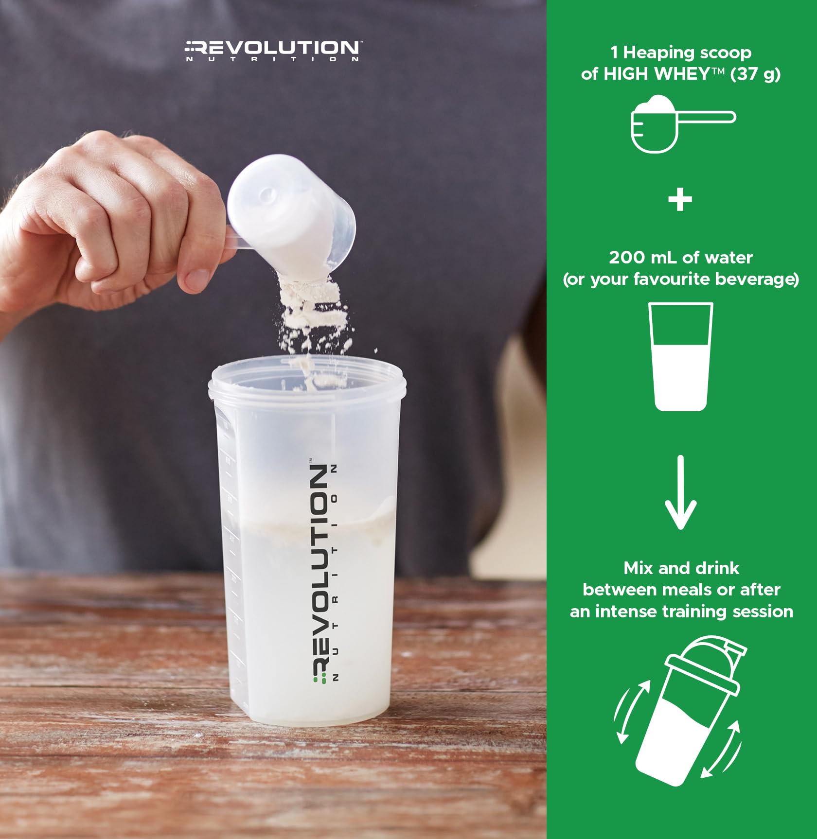 Digestive enzymes in High Whey support comfortable digestion and effective absorption.