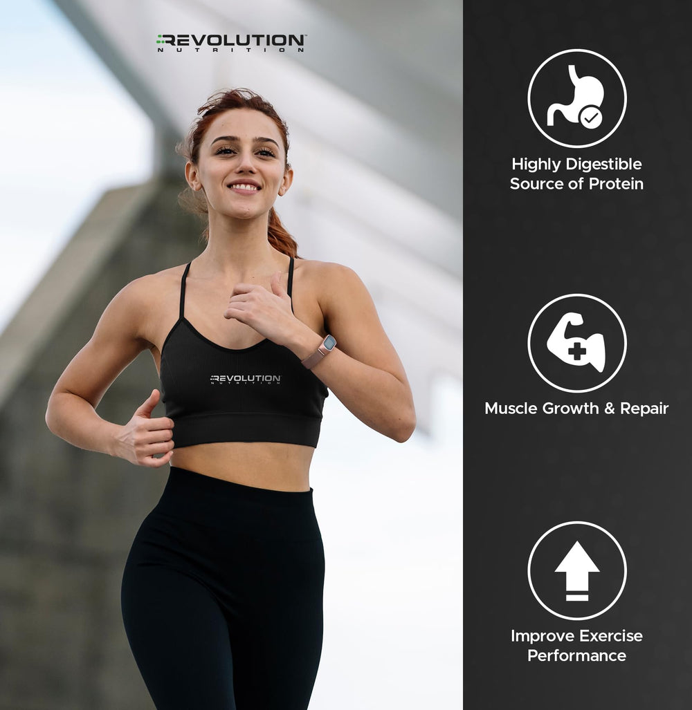 Nutrition facts panel highlights 25g protein per scoop and gluten-free formulation.