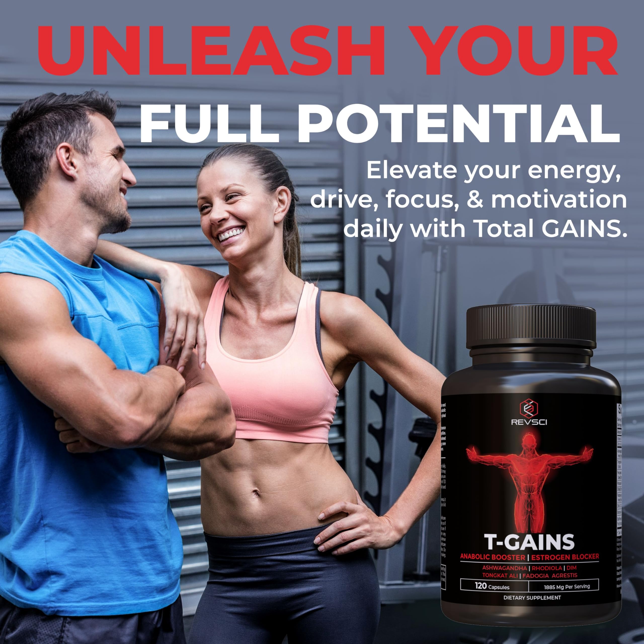 Revolution Science Anabolic Booster with Tongkat Ali extract for focus