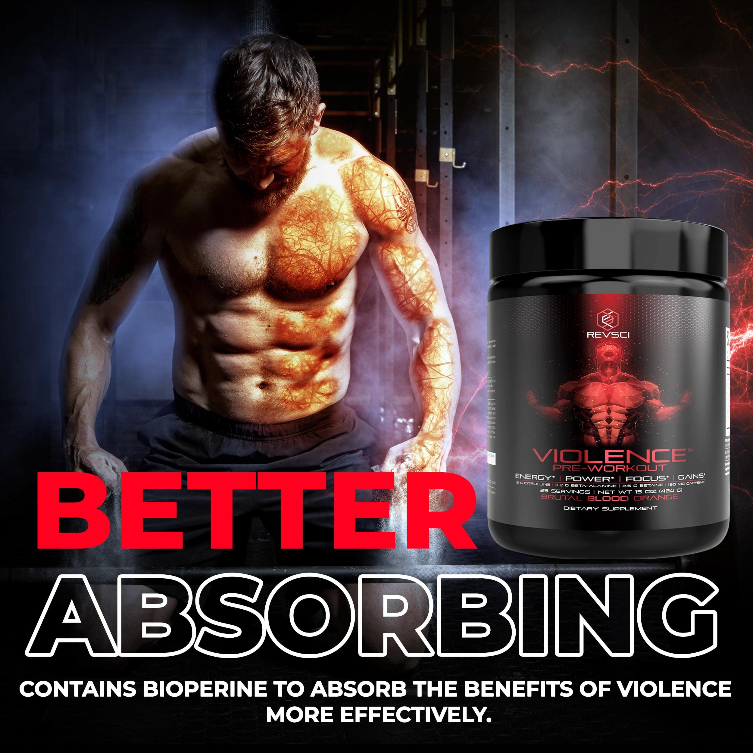 Violence pre-workout mixing glass demonstrates fast dissolution and convenient prep.