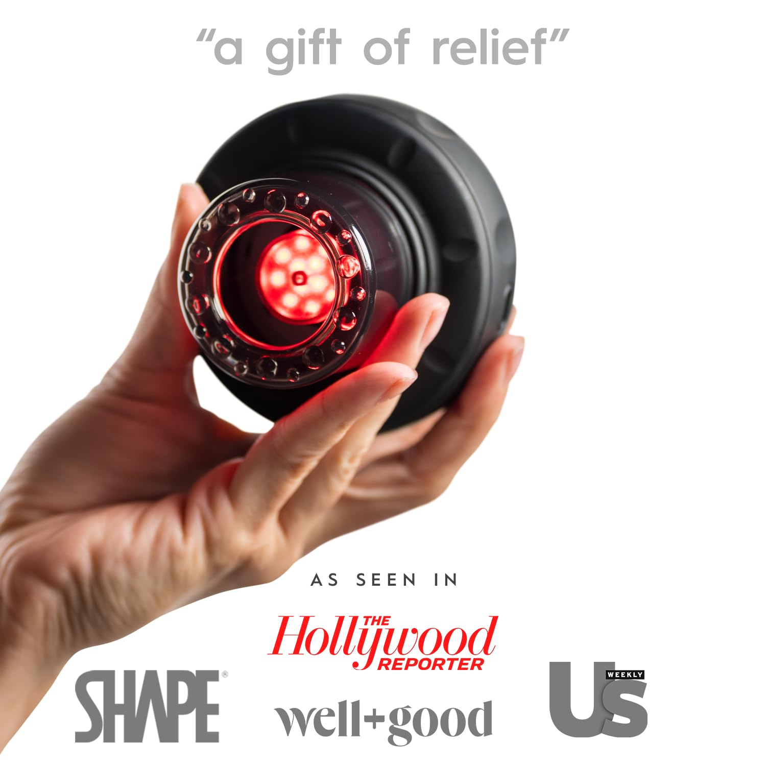 REVOMADIC REVO portable electric massager for at-home use and on-the-go relief.