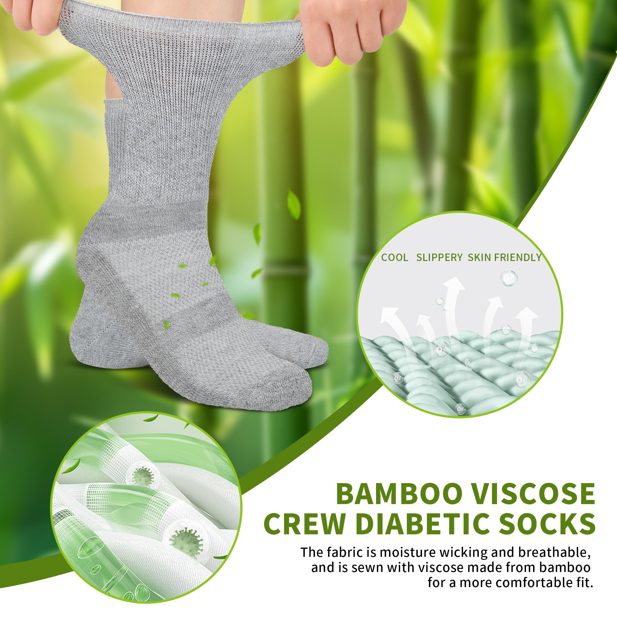 Revosoxs diabetic sock with seamless toe for a smooth, irritation-free finish.