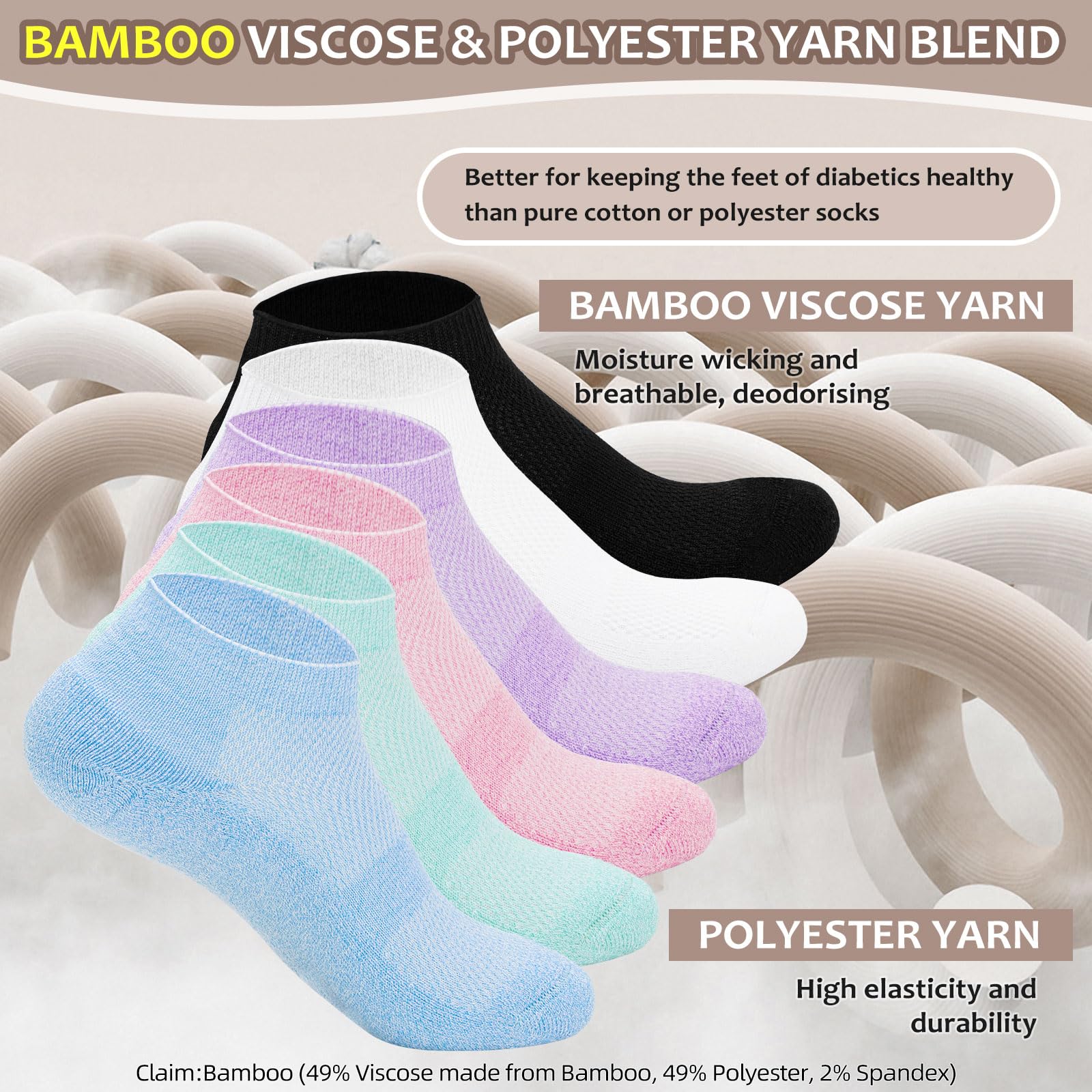 Revosoxs diabetic socks color-varieties and sizes for a personalized fit.