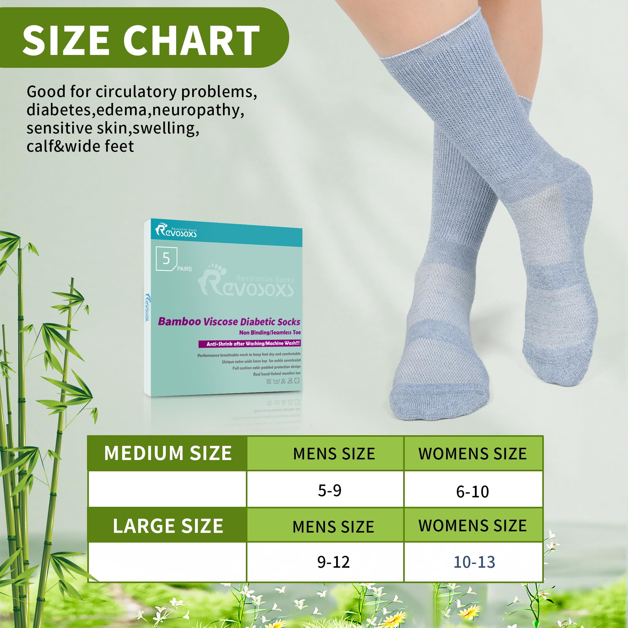 Revosoxs machine-washable care-friendly socks retain shape after washing.