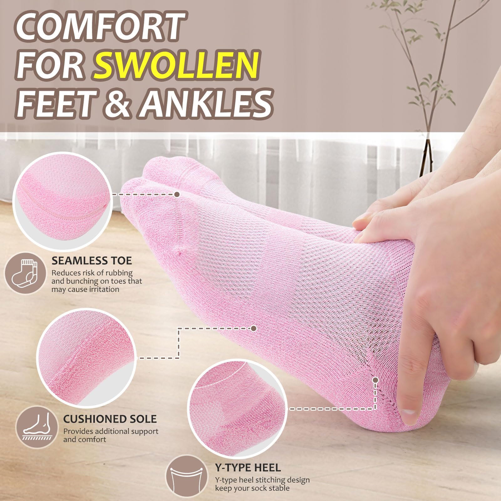 Revosoxs diabetic socks moisture-wicking fabric keeps feet dry.