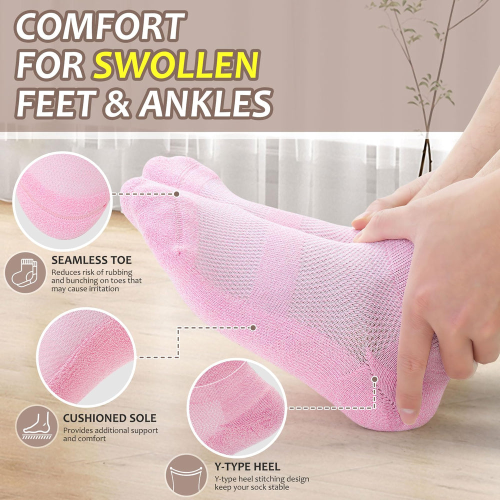 Revosoxs diabetic socks moisture-wicking fabric keeps feet dry.