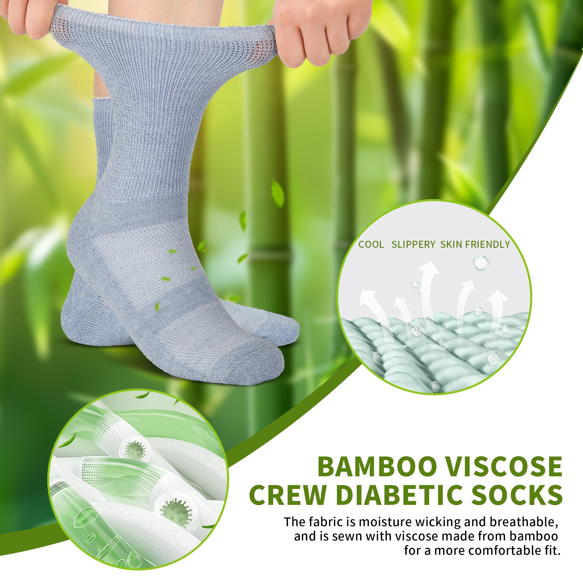 Revosoxs non-binding loose-top design eases wear for swollen ankles.