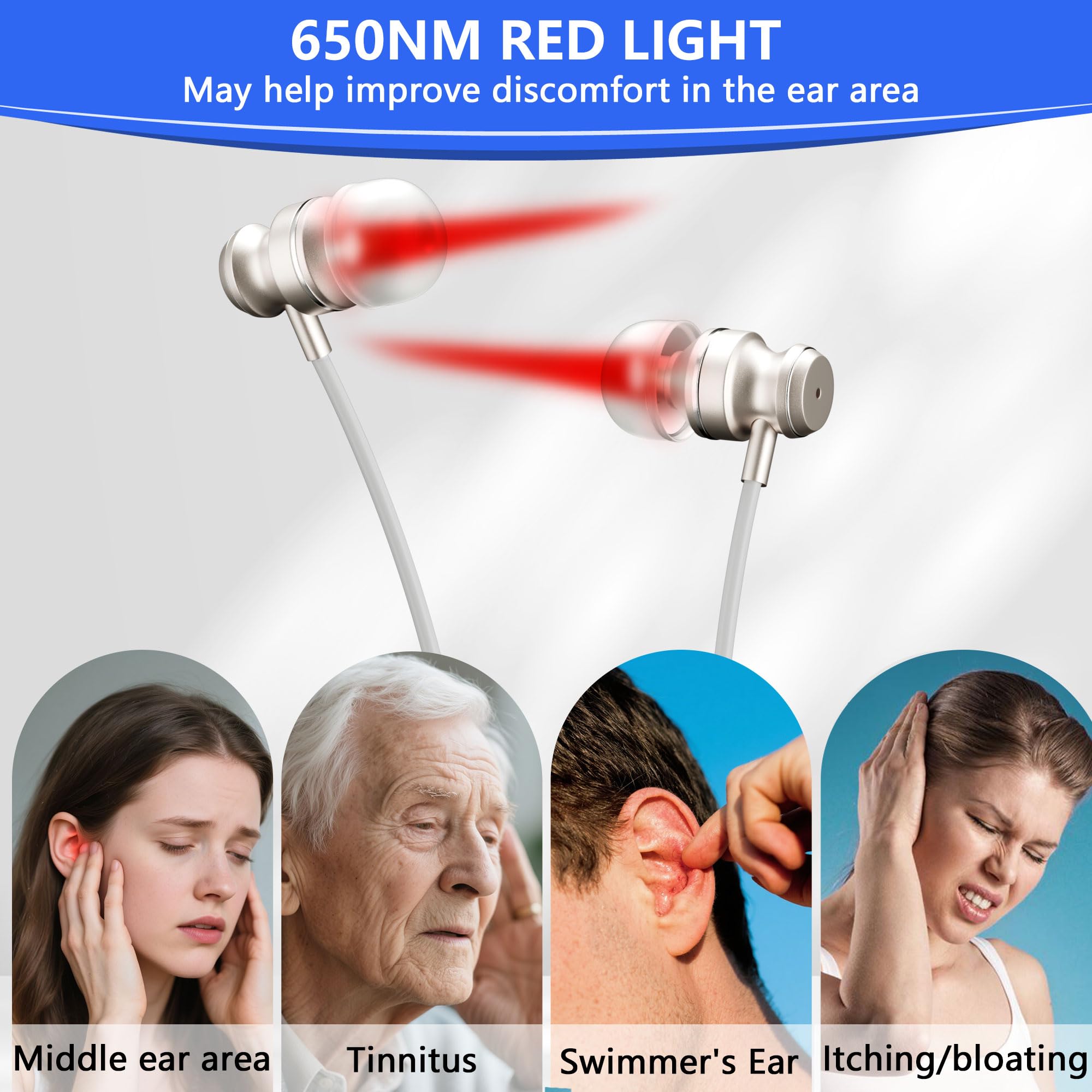 RFVDC USB and Type-C charging keeps the ear device ready at home or on the go.