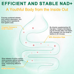 RHBESTOK NAD supplement bottle being poured to illustrate easy dosage