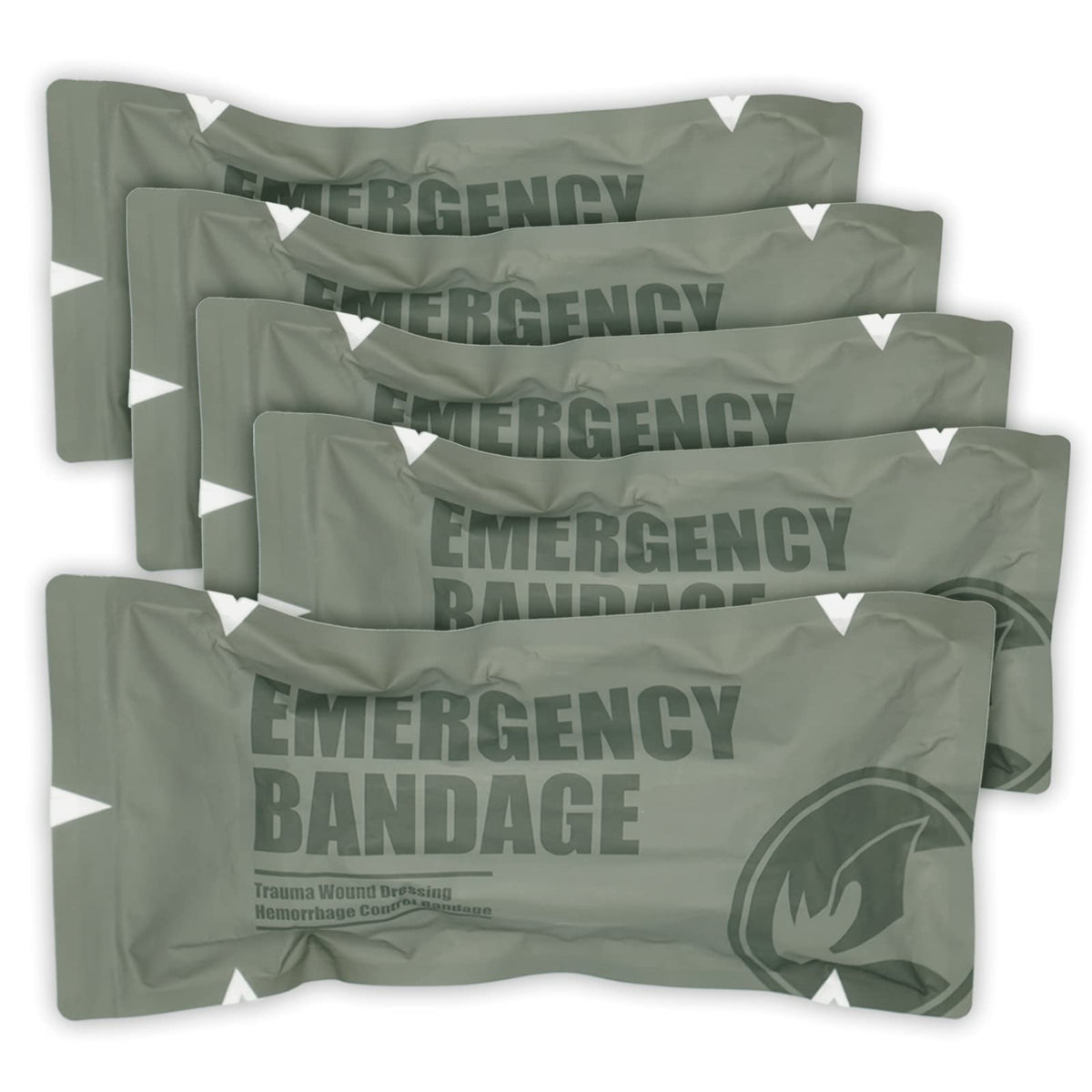 RHINO RESCUE 6in bandage with non-adherent pad providing hemorrhage control.